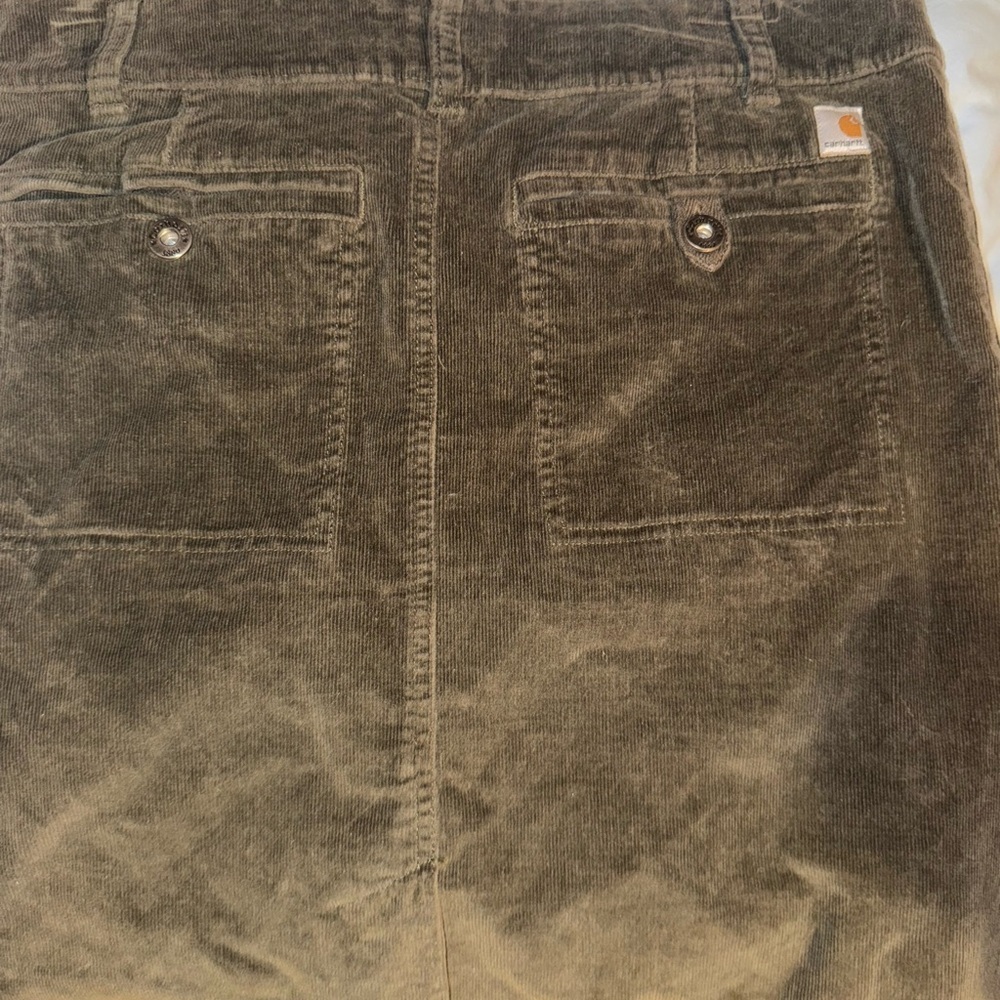 Carhartt green corduroy size 6 skirt - Picture 2 of 6